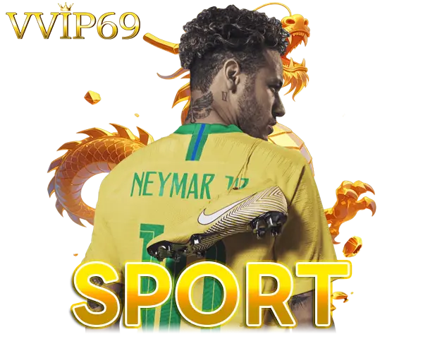 VVIP69 แทงบอลเว็บตรง ภาพนักฟุตบอลสวมเสื้อทีมสีเหลืองพร้อมกราฟิกคำว่า SPORT โทนทองพรีเมียม สื่อถึงเดิมพันกีฬา อัตราต่อรองคุ้มค่า และโบนัสวีไอพี